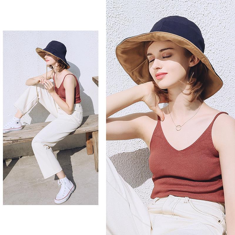 

bucket hat Double sided fisherman's with wide brim, sun protection and ultraviolet shade , summer, Red rice on both sides