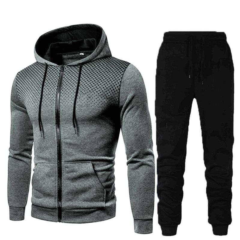 

Men's Hoodies & Sweatshirts Winter Brand Sports Mens Sets Casual Fitness Suit For Man With Dots Hoodie Sweatshirt And Pants Elasic Waist Clo, Bu