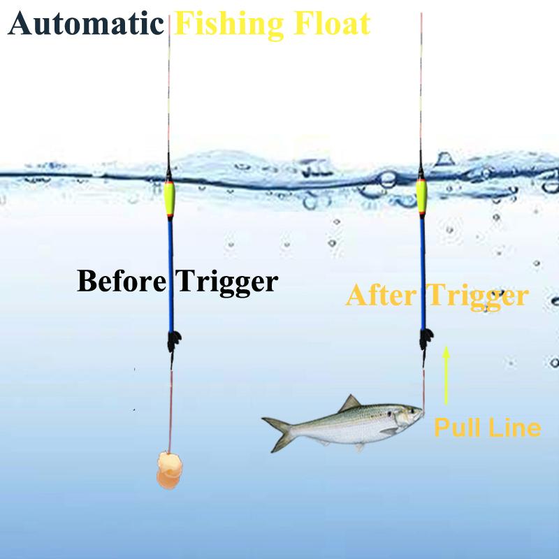 

Smart Fishing Float Fish Bite Trigger Hook Automatically Electronic Trap Intelligent Buoy LED Strike Alert Alarm Night Bobber Accessories