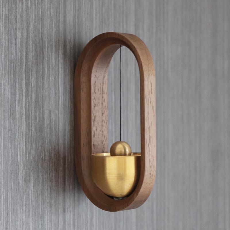 

Japanese-Style Aeolian Bell Solid Wood Fine Copper Magnetic Suction Doorbell Refrigerator Stickers Creative Home Decoration Decorative Objec