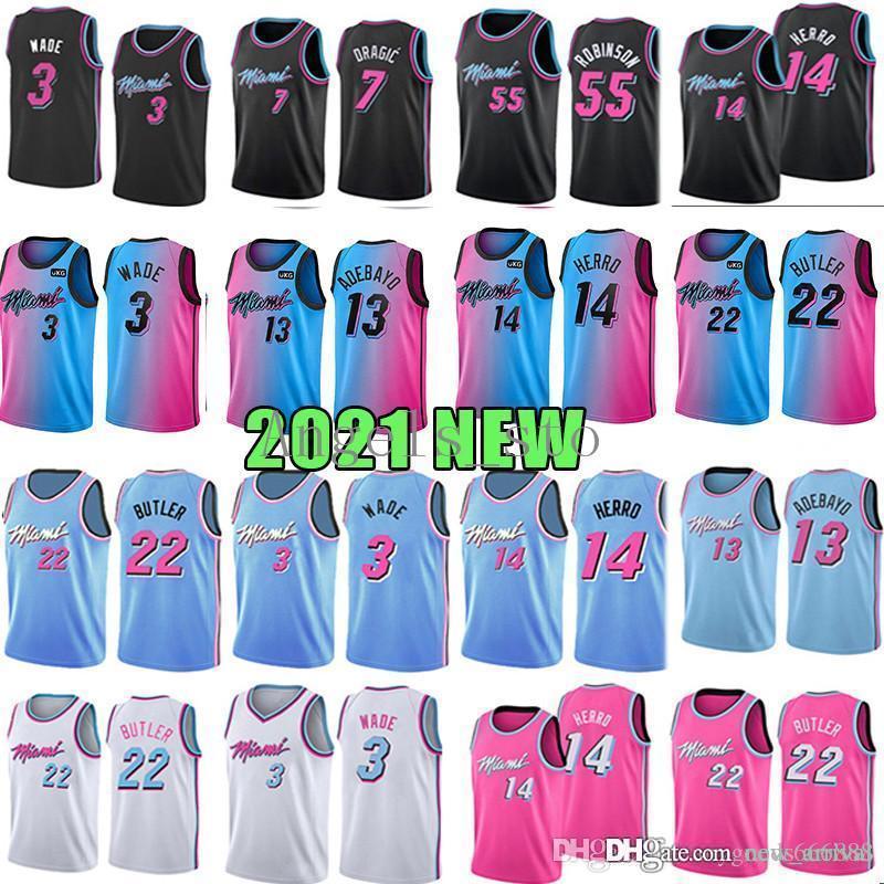 

MiamiHeatMulti 22 Dwayne Dwyane 3 Wade Jimmy Tyler Butler Herro Basketball Jersey Goran Bam Dragic Adebayo Duncan Kendrick Robinson Nunn, Black;red