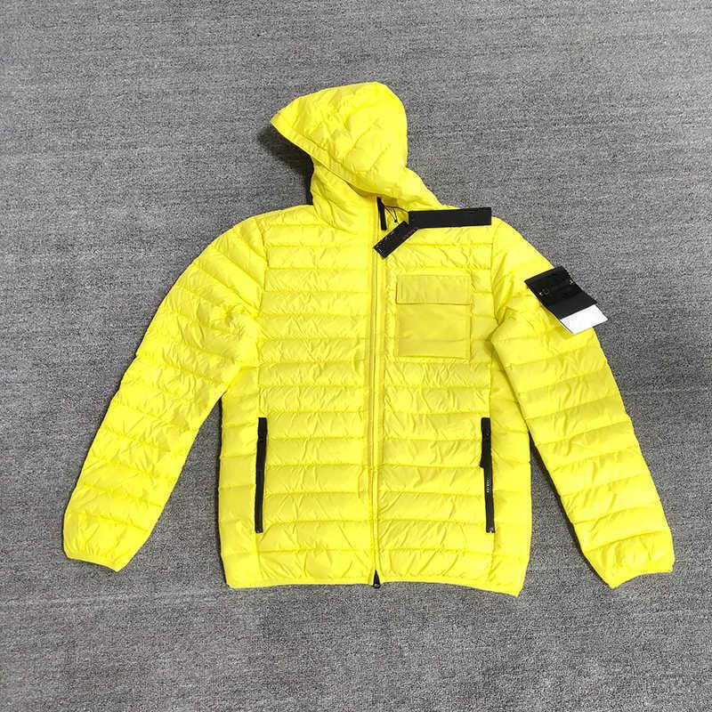 

men's down winter parkas hooded coat tight fitting warm outerwear casual slim street windbreaker european and american fashion yellow, Black