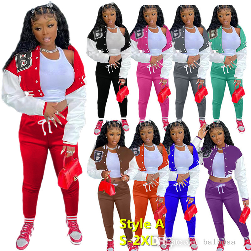 

Designer Women Sweatsuit Set Tracksuits Fall Jackets Two Piece Outfits Set Sport Joggers Pants Baseball Sportswear Jog Suit Varsity Suits, Not a product;don