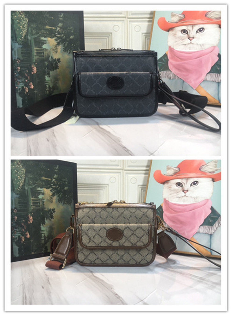 

designer luxury Black Shoulder Crossbody Bag Canvas Messenger Bag 674164 Size 21*16.5*8CM 104A
