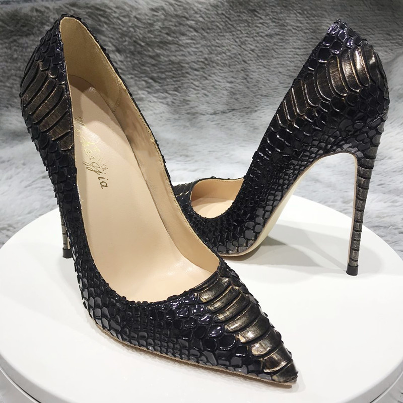 

dress shoes women's high heels, women's embossed effect, shoes, no shoelaces, narrow upper, fashion, famous brand, party zik1, Black