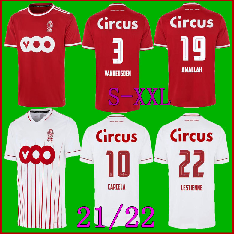 

21 22 Standard Liège soccer jerseys home away LESTIENNE AMALLAH 2021 2022 R.Standard de Liege VANHEUSDEN LAIFIS EMOND RASKIN football shirts, White