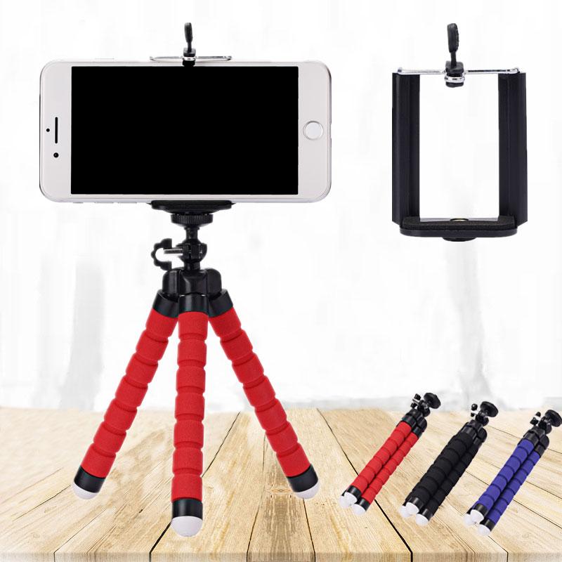 

Portable Mini Flexible Sponge Octopus Tripod Suitable For Mobile Phone Samsung Camera Stand Holder Cell Tripods