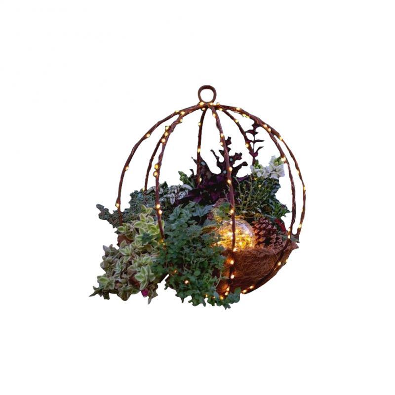 

Christmas Decorations 1PC DIY Luminous Hanging Basket Decoration Garland Artificial Xmas Gift Ornaments Year 2022 Noel