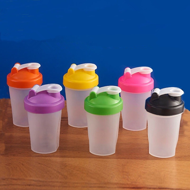 

Portable Tumblers Shaker Water Bottle Juice Milkshake Protein Powder Home Shake Cup with Stirring Ball, As shown