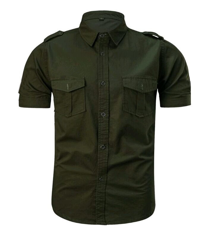 

men's Polos tactical combat army green shirt short sleeve with logo embroidered, White;black