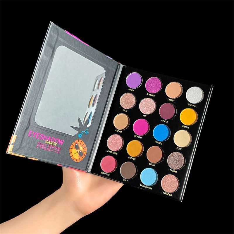 

Eye Shadow HUDAMOJI Cartoon 20-color Eyeshadow Palette Matte Pearl Glitter Shimmer Powder Waterproof Cosmetic Makeup Kit TSLM1, 01