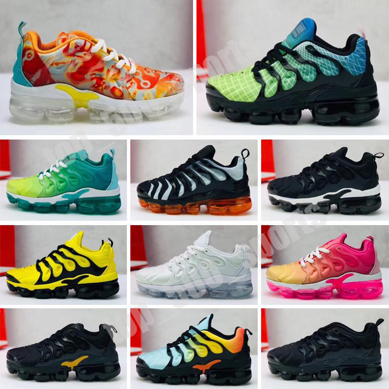 

Tn Plus Se kids Shoes top quality Triple Black Red Orange breathe Children boy girl young Sneakers, Colour 7