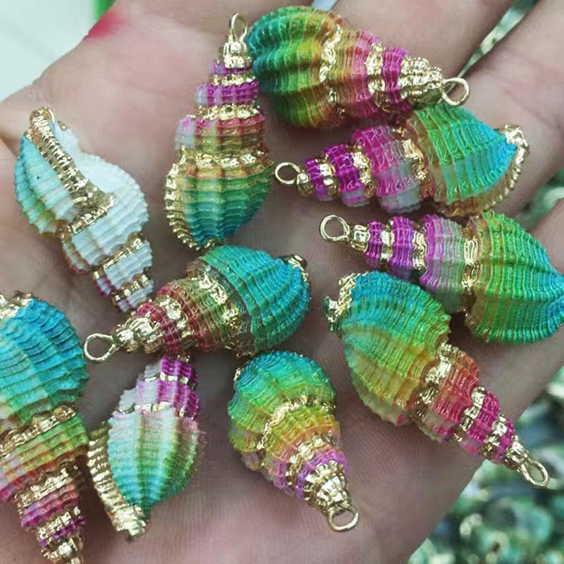 

Novelty Items 10pcs Shell Flower Painting Scrapbook Craft Seashells For Jewelry Bracelet Home Decoration DIY