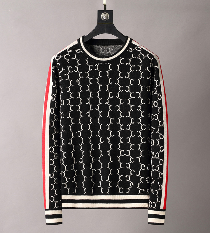 2021 ouh New mens sweaters Fashion Men pullover Sweater Long Sleeve Loose style Men Sweatshirt Letters Embroidery Knitwear Winter Mens Clothing