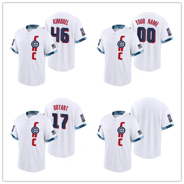 

Cubs Kris Bryant Craig Kimbrel White 2021 Chicago All-Star Game Replica baseball Jersey, Black
