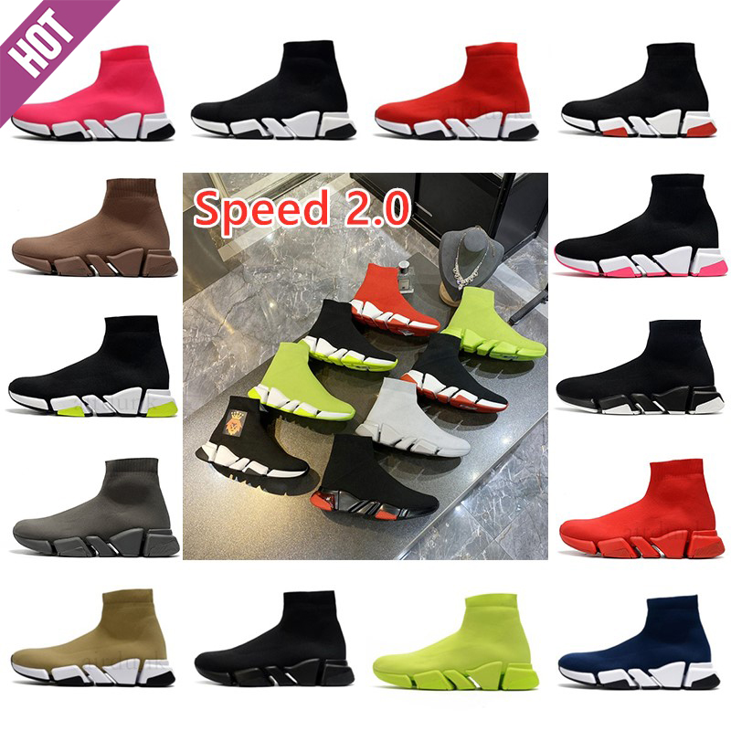 

[with box]Designers Men Women Casual Shoes Speed Trainers Knit sock 2.0 boots socks boot speeds White Black shoe runners runner Soft Platform Trainer Sneakers 36-45, I need look other product