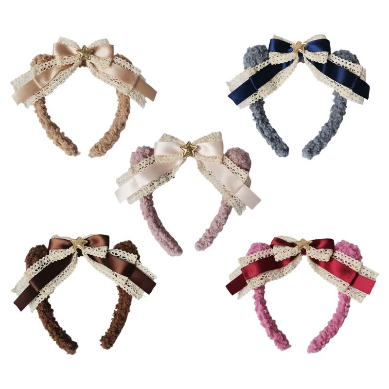 

Other Event & Party Supplies Lolita Plush Hair Hoop Animal Bear Ears Headwear Lace Bows Headband Cute Headpiece Anime Fancy Dress Cosplay Ac