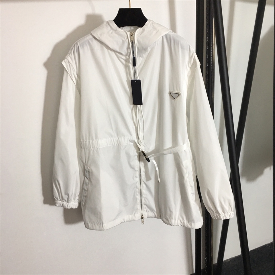 

2021 spring and summer new trendy brand ladies jacket hooded jacket windbreaker fashion all-matchk, Tan;black