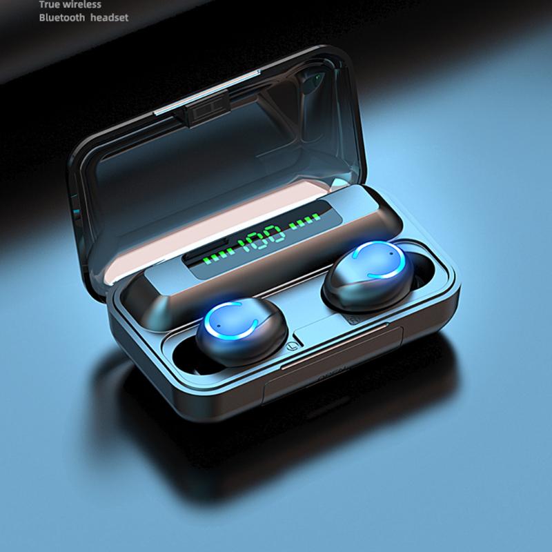 

Headphones & Earphones F9-9 TWS Bluetooth 5.0 Charging Box Wireless Headphone 9D Stereo Sports Waterproof Earbuds Headsets With Microphone