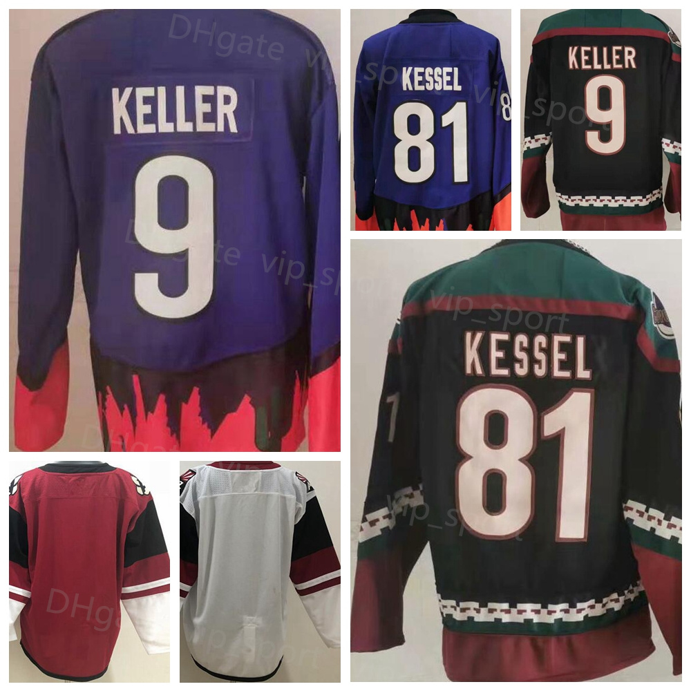 

Men Reverse Retro Blank Ice Hockey 9 Clayton Keller Jersey 81 Phil Kessel Home Away Black Red White Purple Embroidery And Stitched For Sport Fans Top Quality YeLang