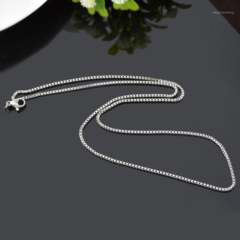 

20pcs/lot Box Chain Gold Color Chains Silver Necklace Jewelry For Children Boy Girls Womens Mens 1mm