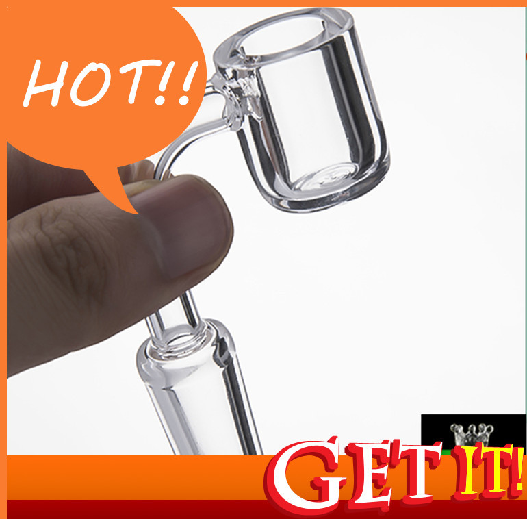 

DHL 4mm Thick Smoke Quartz Banger Domeless Quartz Nail Flat top 10 14 18 male female for Glass bongs