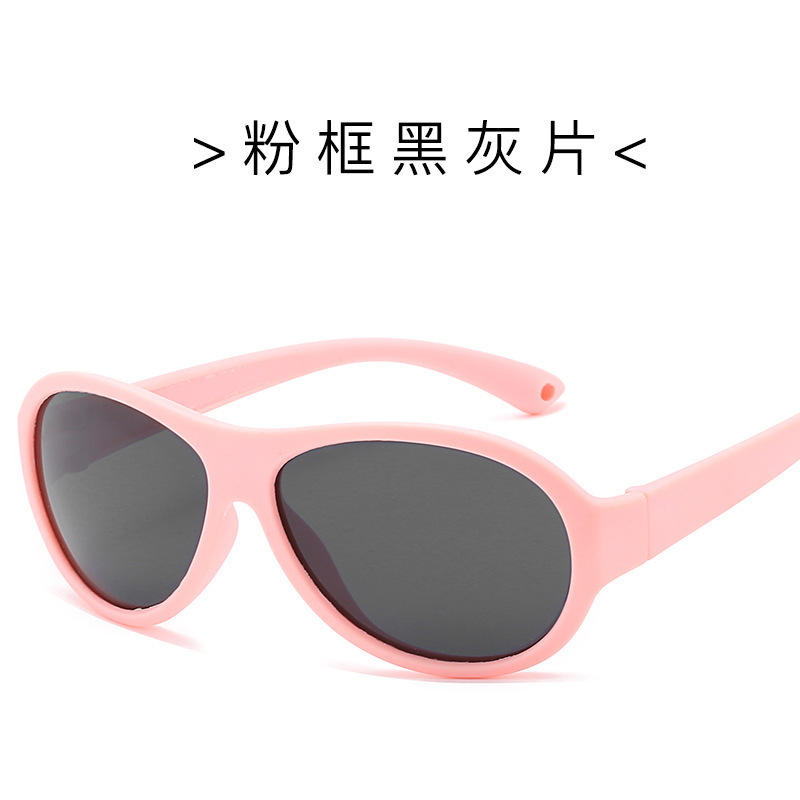 

Square Polarized Children Sunglasses Kids Silicone Safe TR90 Sun Glasses Girls Boys UV400 Coating Mirror Gafas de sol R02, White;black