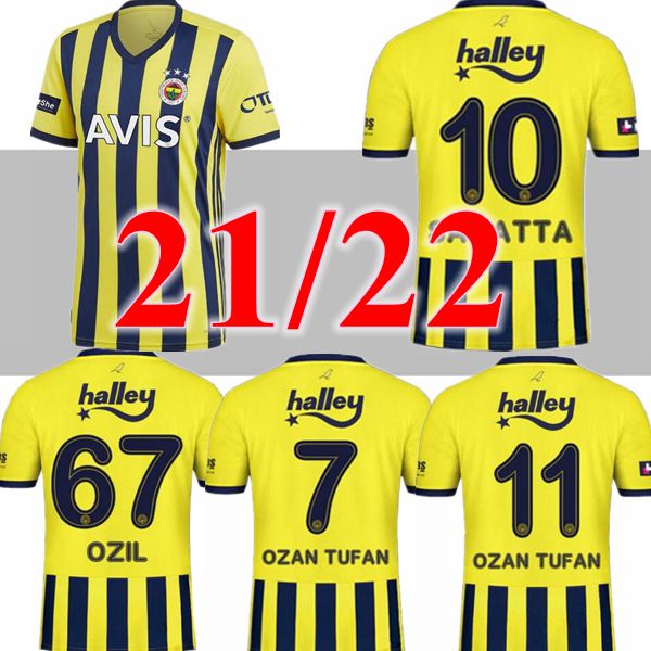 

20 21 Fenerbahce soccer jerseys 2021 2022 CAMISETAS DE FÃTBOL home Mesut Ãzil Ozan Tufan Perotti Samatta Camiseta football shirts uniform, Black;yellow