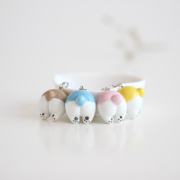 

Charms Cute And Funny Little Fresh Handmade Ceramic Puppy Bubag Hanging Pendant Classmates Friends Small Gifts 0c1#2571, Bronze;silver