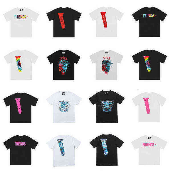 

Loose Tees styles 14 T-shirt big v Men and Women Loose Casual Smoke Angel Friends Short vlone&#115 Sleeve, 16