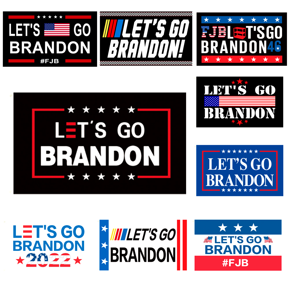 

DHL New Let's go Brandon Trump Election Flag FJB Double Sided Presidential Flags 150*90cm 3x5 ft Wholesale