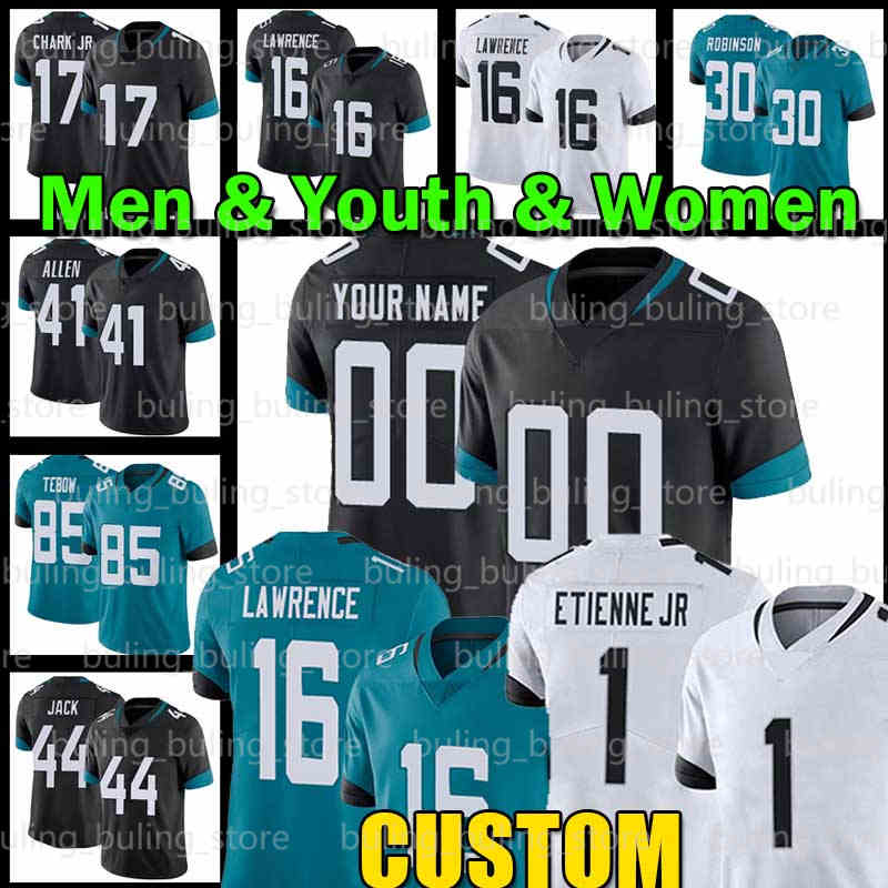 

Custom 15 Gardner Minshew II Football Jerseys 41 Josh Allen Laviska Shenault Jr James Robinson D.J. Chark CJ Henderson Shaquill Griffin Fred Taylor Myles Jack Rudy Ford, Custom youth jersey(m z h)
