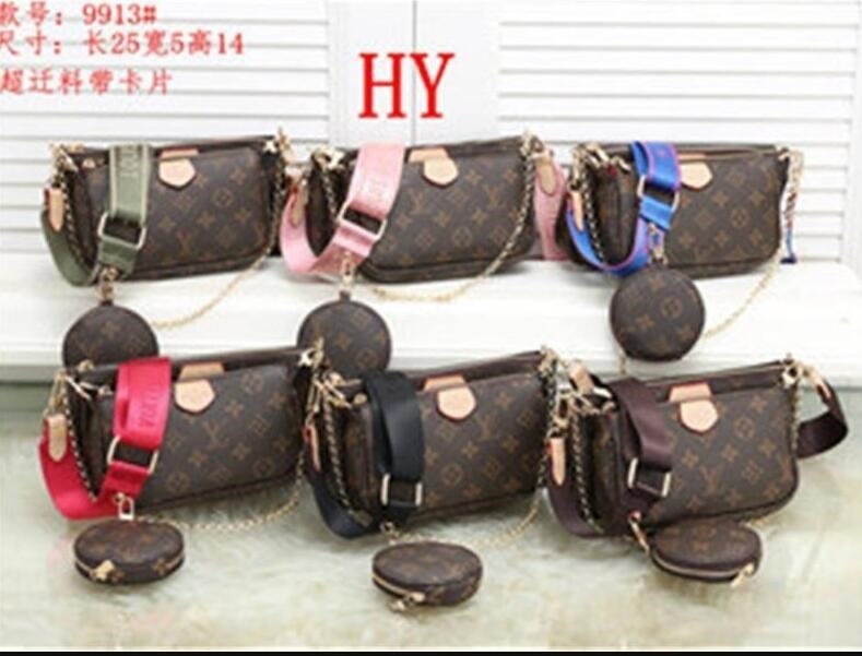 

Designers luxurys 3-piece set women chain bag Luxury womens handbag bags Fashion women LV LOUIS Shoulder bags Vitton w