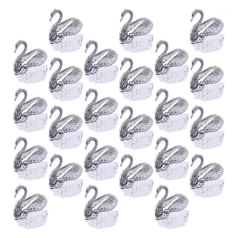 

Gift Wrap 24pcs Exquisite Wedding Candy Boxes Swan Shaped Containers Packing