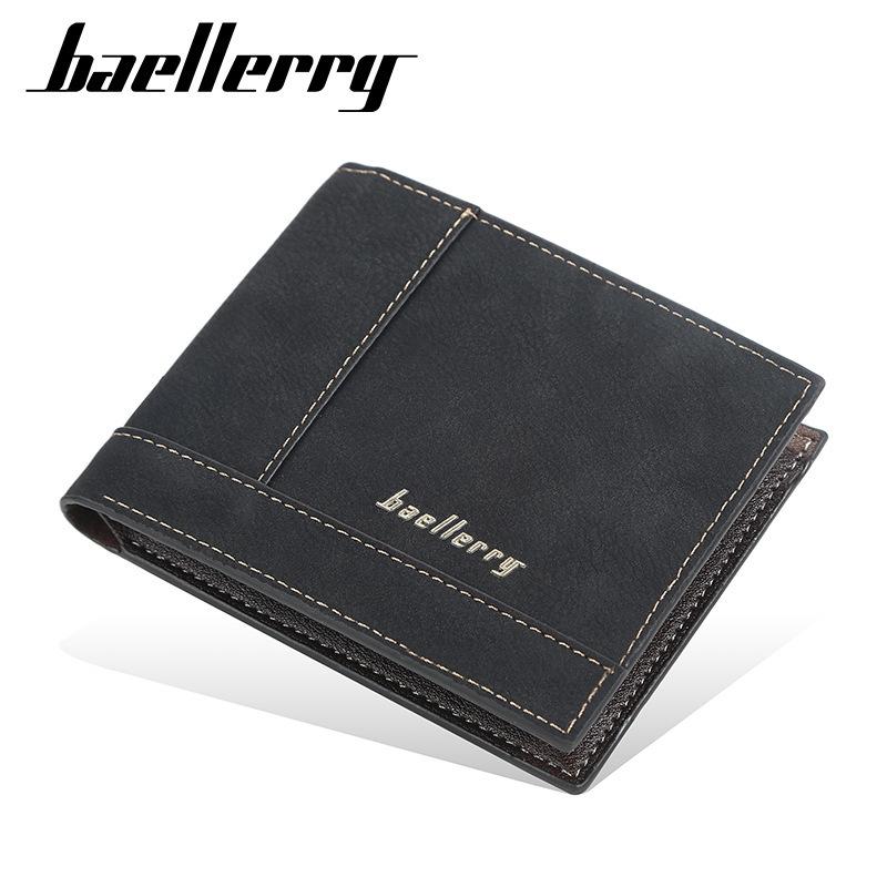 

Designer Wallet Men Small Money Purses Wallets Vintage Luxury Thin Coin Bag Multi-functional Card High Quality, Black