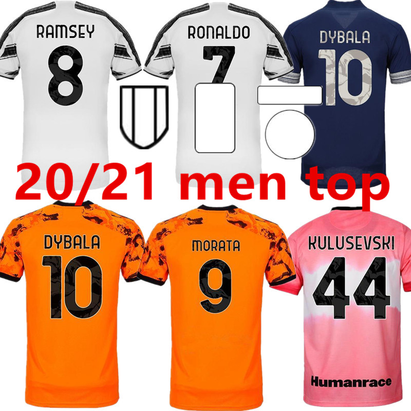 

juventus soccer jersey RONALDO DYBALA MORATA CHIESA McKENNIE football shirt 20 21 JUVE Men fourth 4th HUMAN RACE, Black;yellow