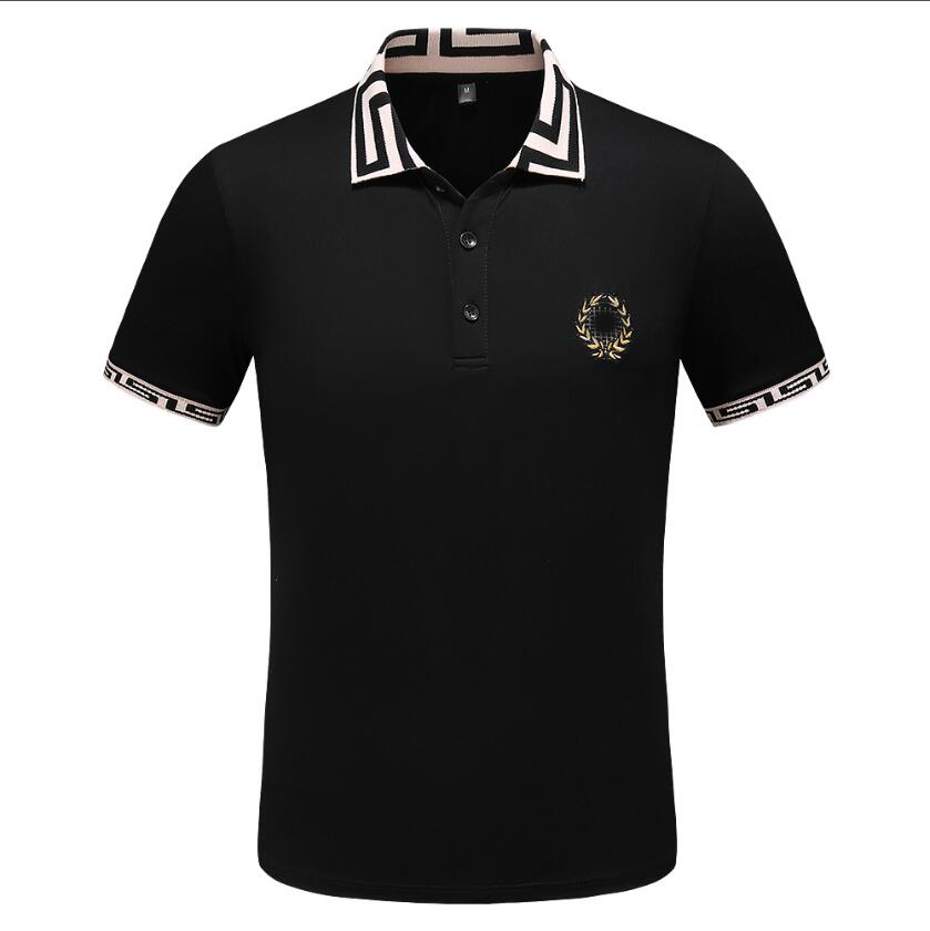 

2021 Mens Designer Polos Brand small horse Crocodile Embroidery clothing men fabric letter polo t-shirt collar casual t-shirt tee shirt tops@31, Black