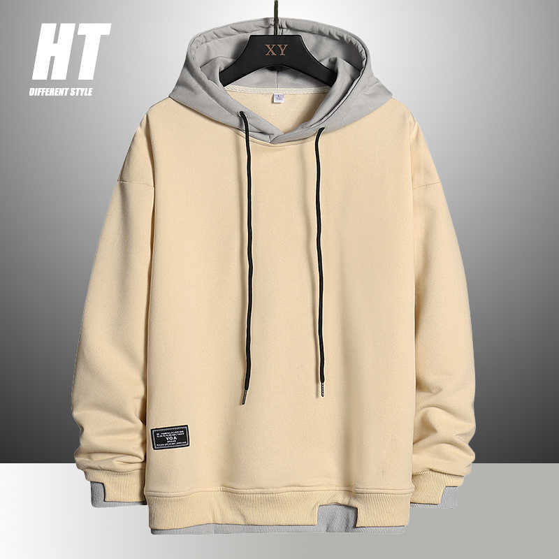 

Japanese Style Men Hoodies Sweatshirts Spring Autumn Casual Long-Sleeve Pullover Hip Hop High Streetwear Print Hoodie Men 210603, Xyve5604khaki