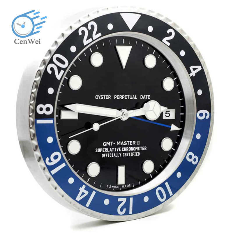 

Super Silent Wall Clock Modern Design Large Cheap Wall Watch Clock on The Wall Stainless Steel Calendar Luminous Clock Best Gift X0726