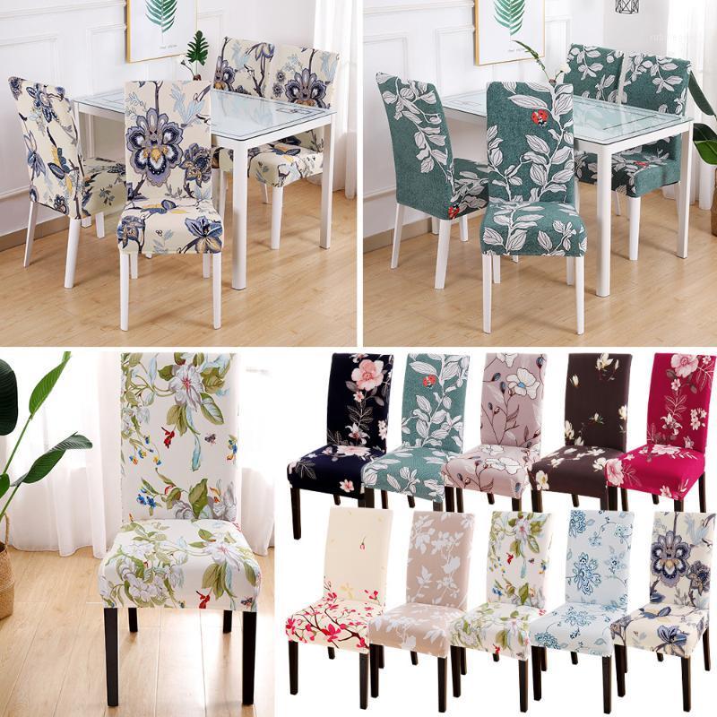 

Spandex Chair Cover Printed Stretch Covers Removable Washable -dirty For Kitchen Wedding Fundas Sillas