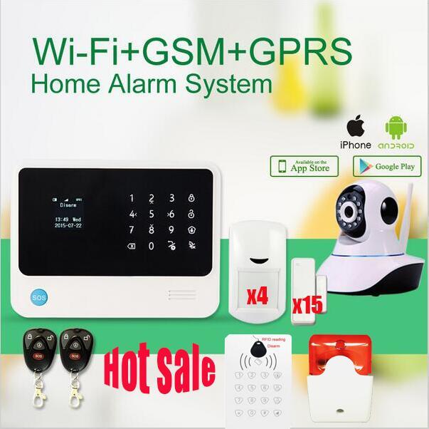 

433mhz G90B Gsm WIFI Burglaralarm System Smart Home Security Alarm Work With IP Camera/keypad Arm Disarm Systems
