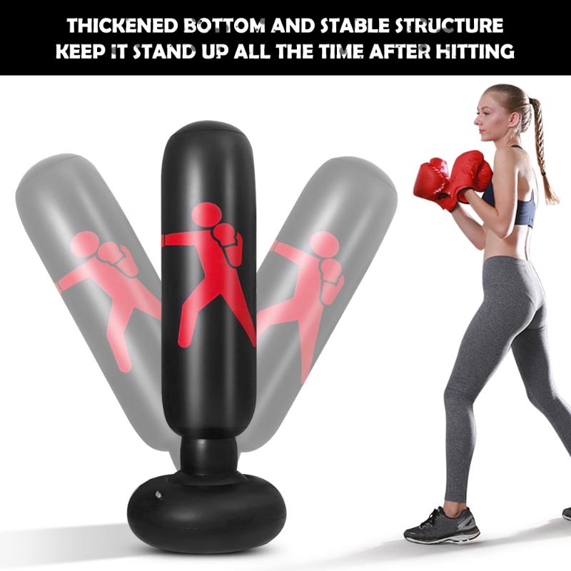 

5.2ft Inflatable PVC Boxing Bag Punching Fitness Target For Home Gym Sand