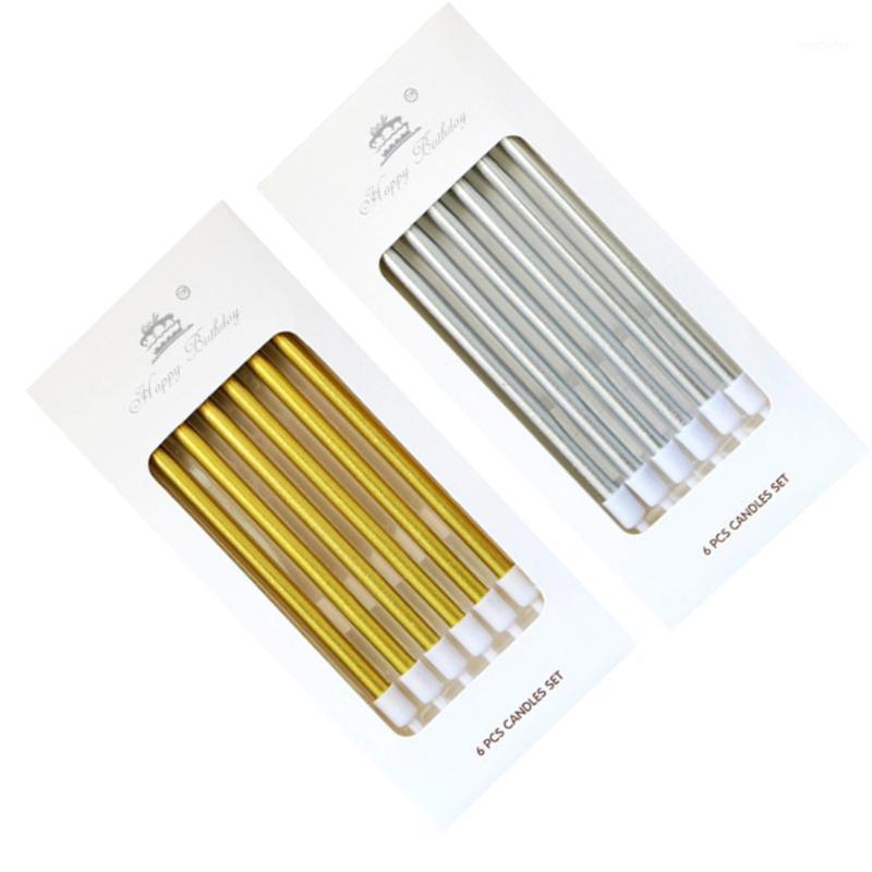 

Party Decoration 48pcs Metallic Birthday Candles Cupcake Long Thin In Holders Wedding Favors Candles(4x6 Gold,4x6