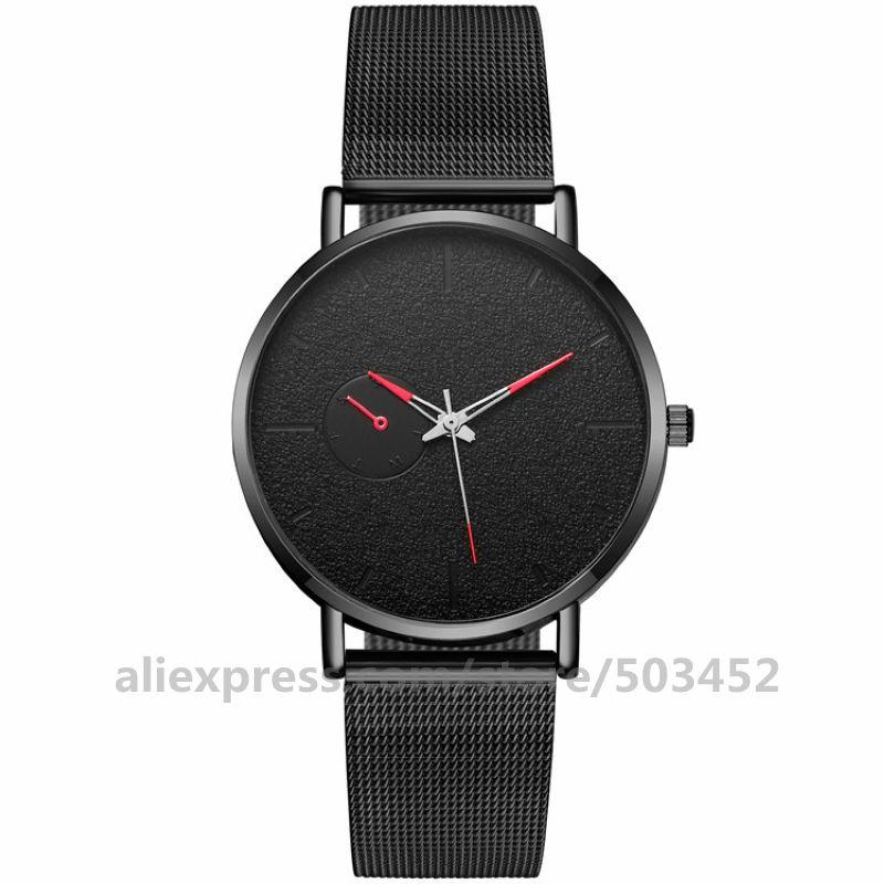 

Wristwatches 100pcs/lot No Logo 920451 Horloges Mannen Stainless Steel Mesh Zegarek Simple Mens Watches Sells Clock, Mix and match