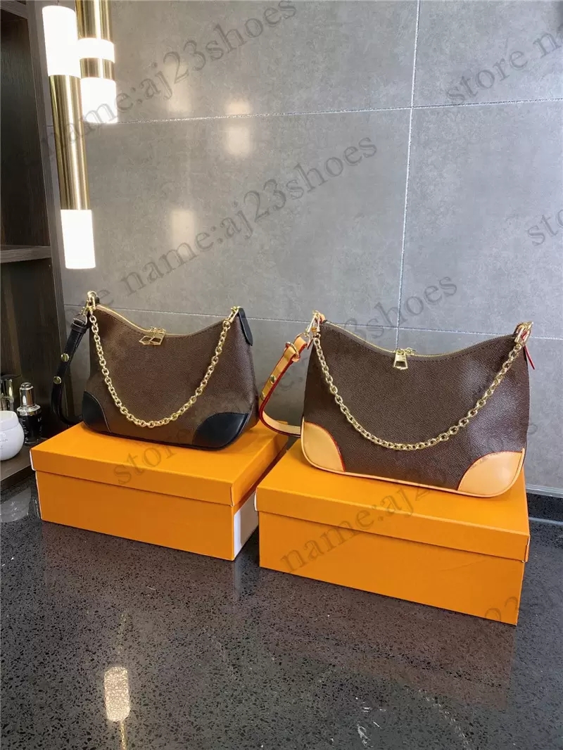 

Boulogne luxury handbags chain bag clutch Black M45831 Brown Purse Wallet M45832 long/short shoulder carry Crossbody Designer Bags, 01
