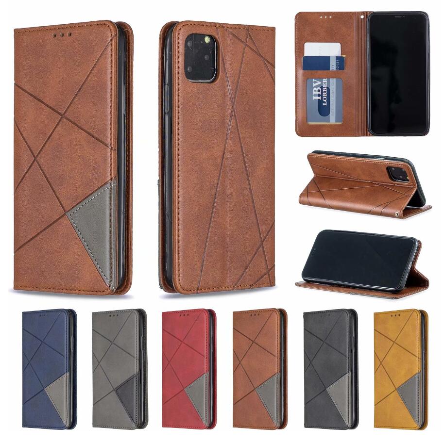 

Wallet Phone Cases for iPhone 12 Mini 11 Pro X XR XS Max 8 7 6 Plus SE2020 LG K42 K61 K51 NOKIA 5.4 Ultra Magnetic Adsorption Lambskin Leather Flip Cover Case, A style;remark colors