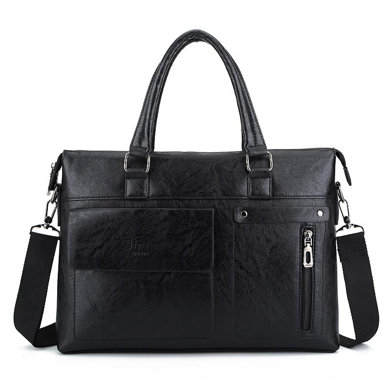 

Designer Men Briefcase Leather Shoulder Bags For 13 Inch Laptop Bag Big Travel Handbag Male Business Briefcases