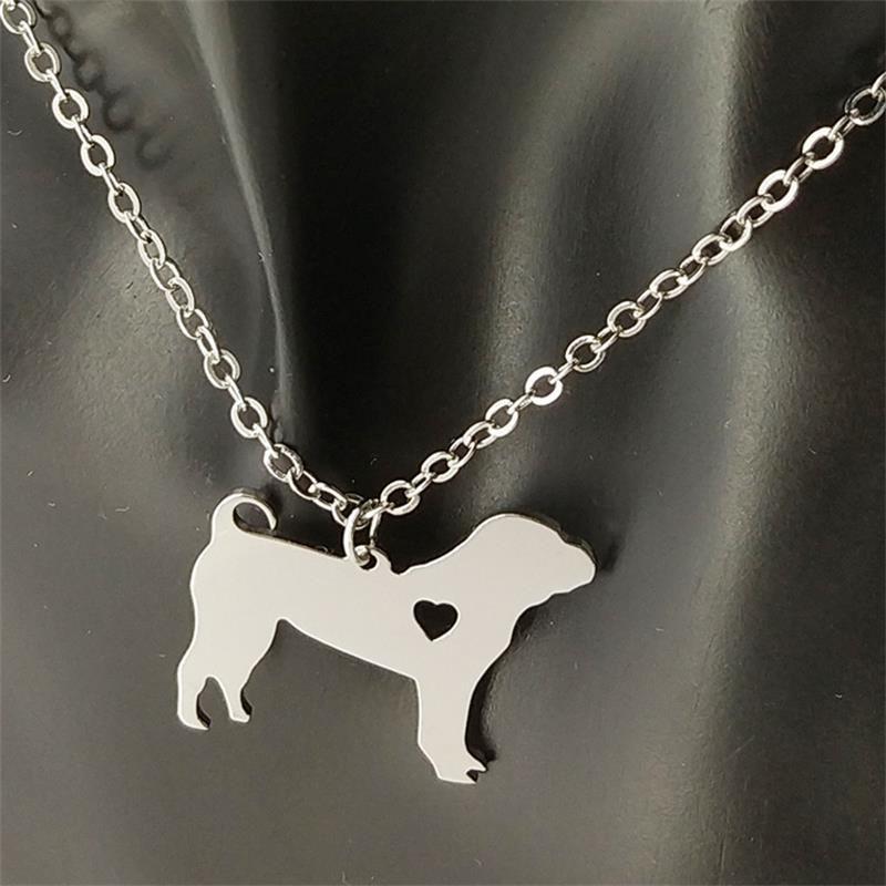 

Pendant Necklaces Shiba Inu Stainless Steel Necklace Love Puppy Ornament Men's And Women's Valentine's Day Gift
