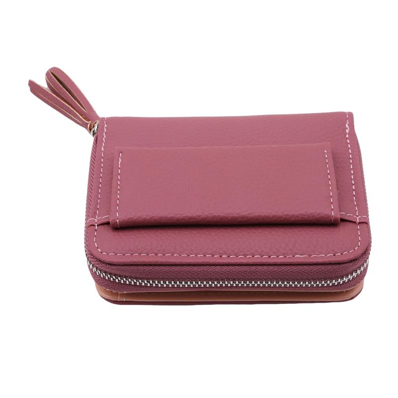 

Wallets Short Women's Multifunction Lady Mini Purse Card Holder Coin Brand Hasp & Zipper 3 Fold Wallet With Tassel, Grey