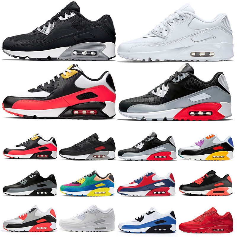 

2021 Men Classic 90 Mens and women Running Shoes Sports Trainer Cushion Surface Breathable Sport Sneakers 36-46, Color 23